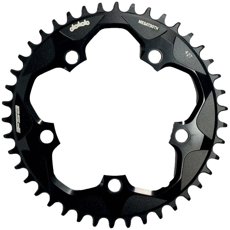 Full Speed Ahead Super Road Megatooth Chainring – 40t 110mm BCD 5-Bolt Aluminum For 1×11-Speed BLK