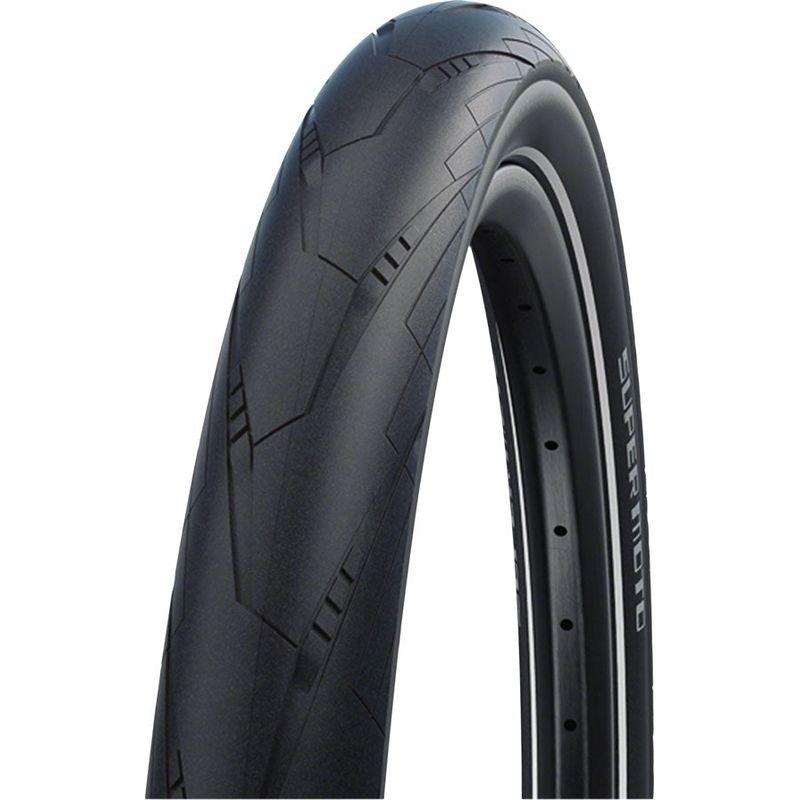 Schwalbe Super Moto Tire – 27.5 x 2.4 Clincher Wire Black/Reflective Performance Addix RaceGuard DoubleDefense