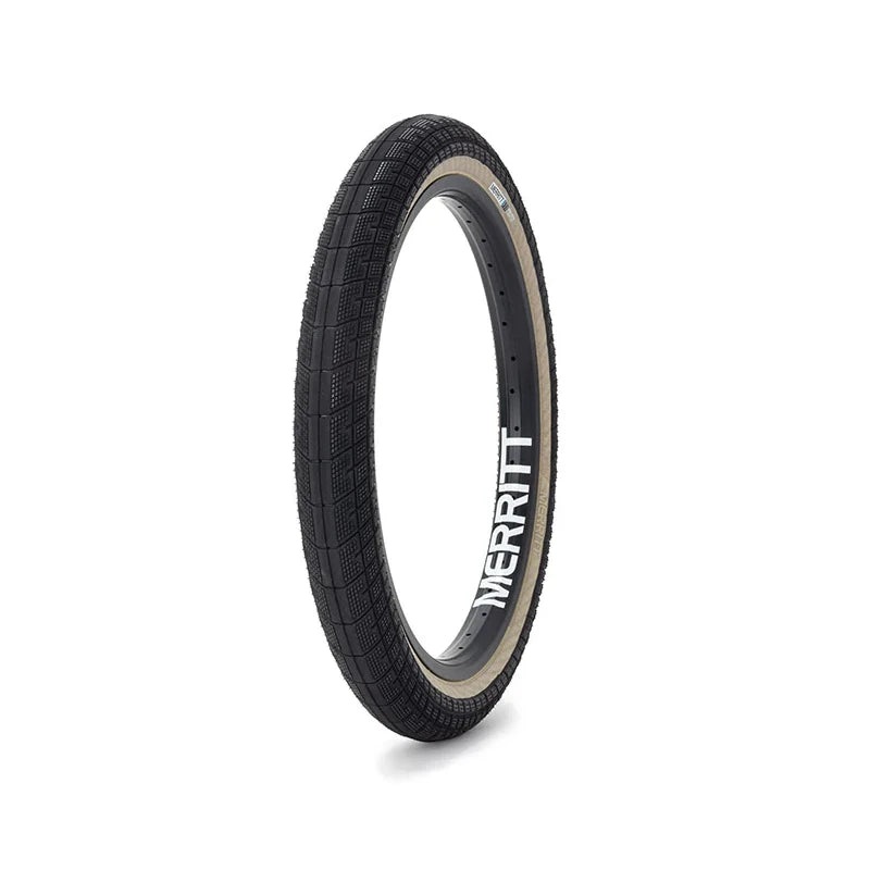 20×2.35 Merritt Brian Foster FT1 BMX Tire – 110psi – Black w/ Tan Skinwall