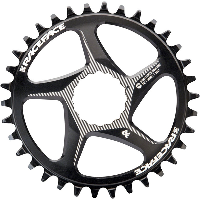 RaceFace Narrow Wide Direct Mount CINCH Aluminum Chainring – for Shimano 12-Speed, requires Hyperglide+ compatible