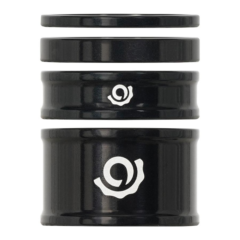 Industry Nine iRiX Headset Spacer Kit, 1-1/8”, Height: 2.5mm/5mm/10mm/20mm, Aluminum, Black