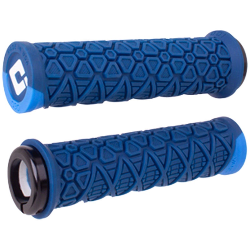 ODI Vanquish Grips – Navy Blue/Blue Lock-On