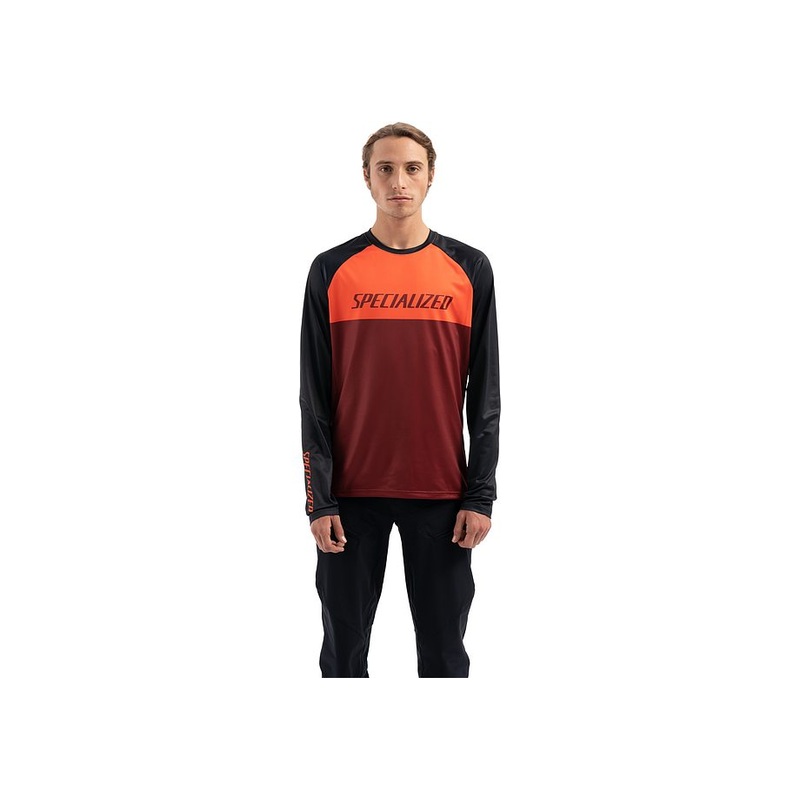 Specialized demo pro jersey ls rocket red / crimson block m
