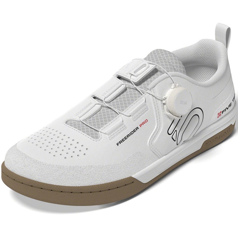 Five Ten Freerider Pro BOA Flat Shoes – Mens FTWR White/Core Black/Red 7