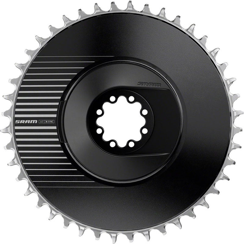 SRAM RED Aero X-Sync Direct Mount Chainring – 44t, 12-Speed, 8-Bolt Direct Mount, 6.5mm Offet, Black, E1