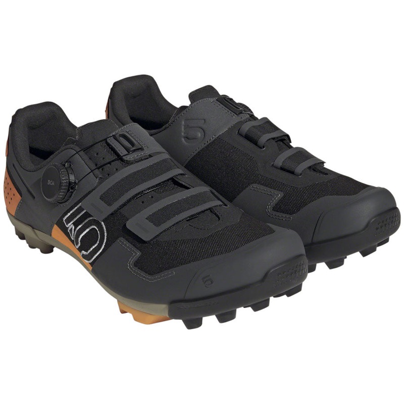 Five Ten Kestrel BOA Mountain Clipless Shoes – Mens Core BLK/Ftwr White/Impact Orange 6