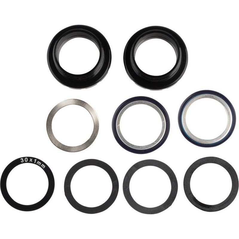 Enduro Italian Bottom Bracket – Italian Threaded For 30mm Spindles Angular Contact Bearings Black