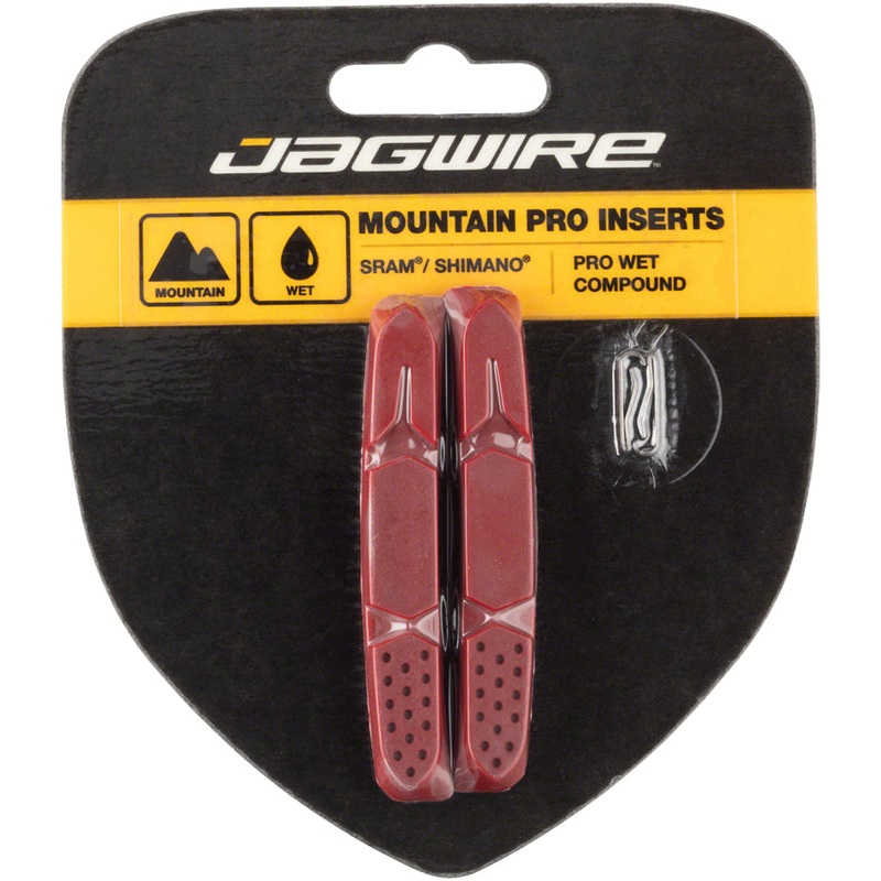 Jagwire Mountain Pro Brake Pad Replacement Insert for Wet Conditions Red