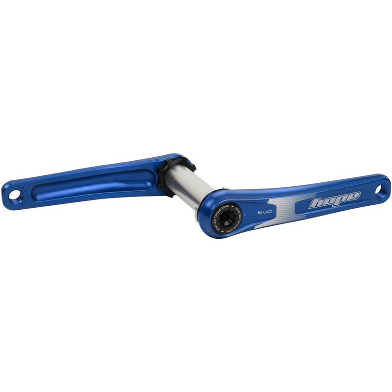 Hope Evo Crankset – 175mm, Direct Mount, 30mm Spindle, For 135/142/141/148mm Rear Spacing, Blue
