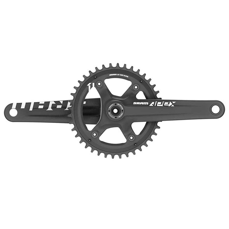 SRAM Apex 1 Crankset – 170mm 10/11-Speed 42t 110 Asymmetric BCD GXP Spindle Interface BLK