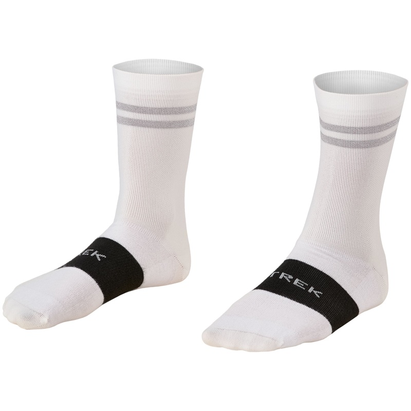 Sock Trek Race Reflective Crew Large (42-44) White