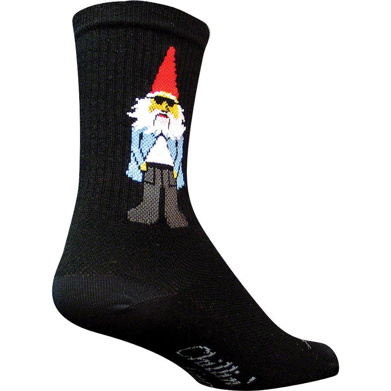 SockGuy Crew Gnomies Socks – 6″ Black Small/Medium