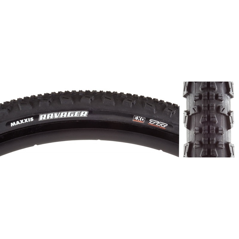 Maxxis Ravager Tire – 700 x 50 Tubeless Folding Black Dual EXO