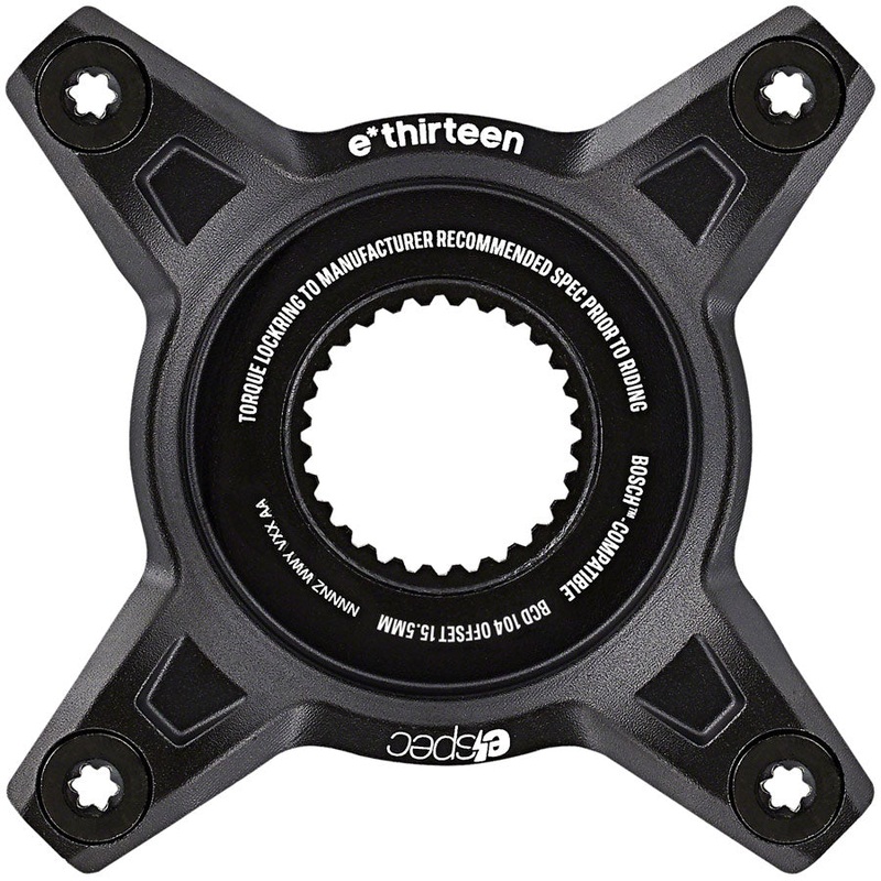 e*thirteen e*spec 104BCD Aluminum Direct Mount Spider – 104BCD 55mm CL Incl. Bolts Bosch Gen4 BLK