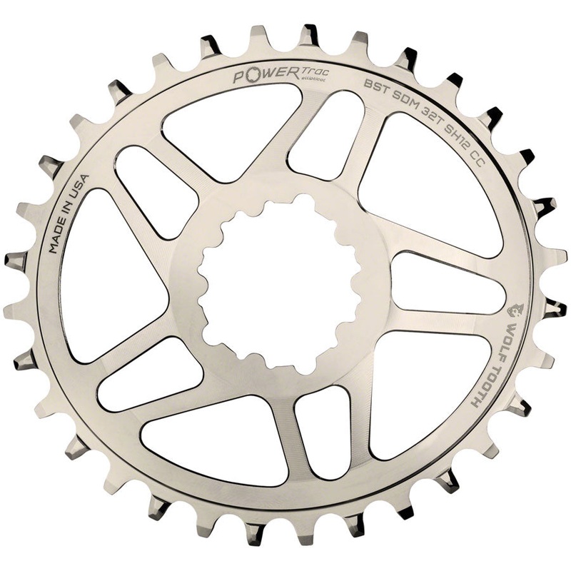 Wolf Tooth Elliptical Direct Mount Chainring – 32t, SRAM Direct Mount, For SRAM 3-Bolt Boost Cranks, Use Hyperglide+