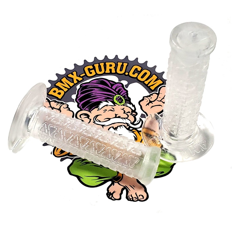 AME Mini BMX Grips – Flanged – Clear – USA Made