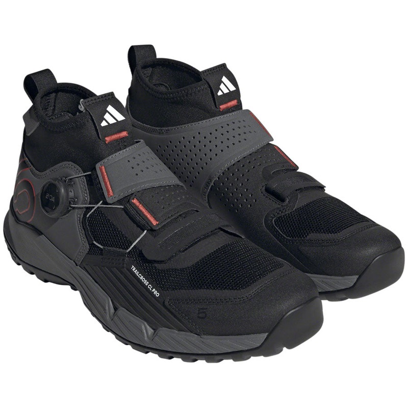 Five Ten Trailcross Pro Mountain Clipless Shoes – Mens Gray Five/Core BLK/Red 13