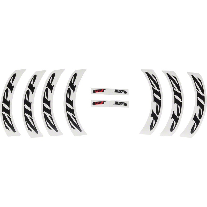 Zipp Decal Set – 404 Matte Black Logo Complete for One Wheel