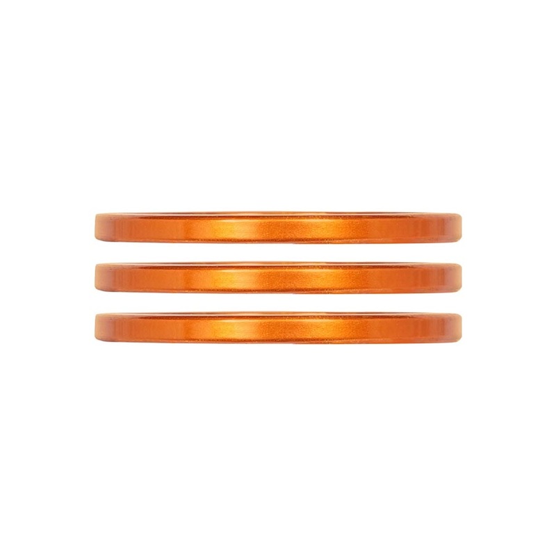 iRiX Headset Spacer 1-1/8 Height: 2.5mm Aluminum Orange 3pcs