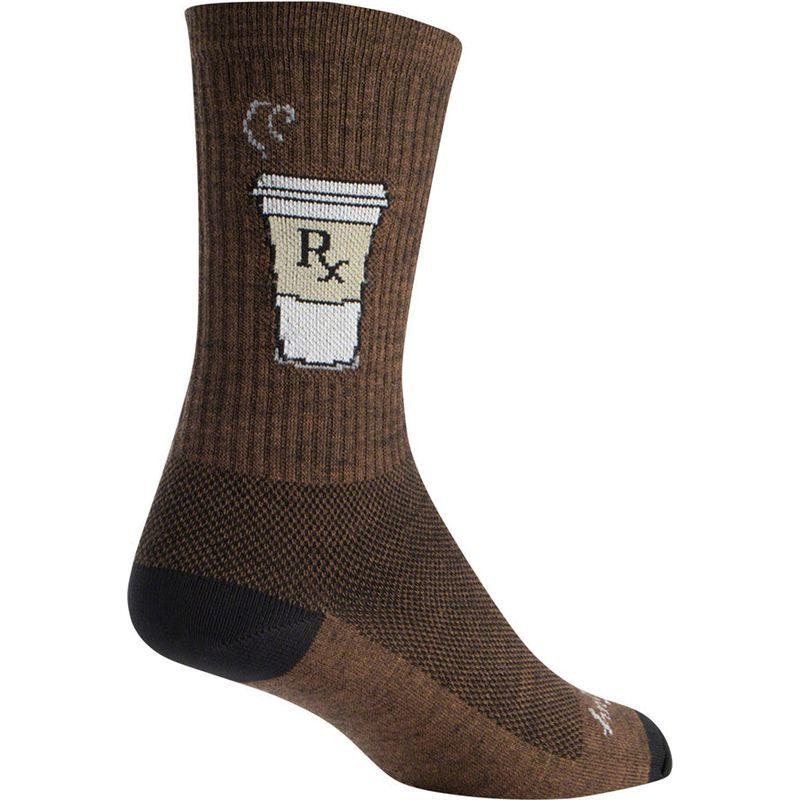 SockGuy Wool Addict Socks – 6inch Brown Small/Medium