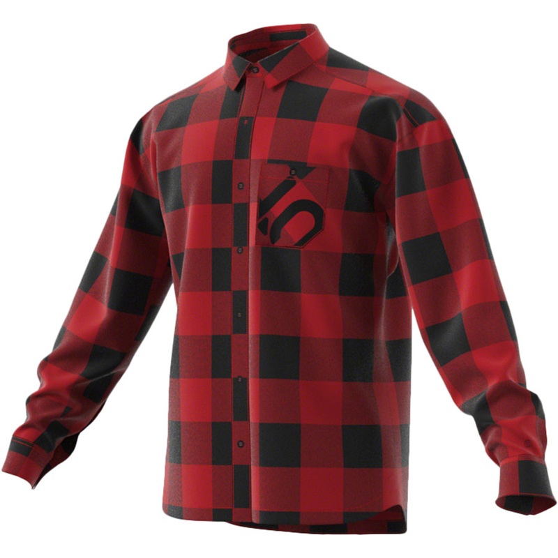 Five Ten Long Sleeve Flannel Shirt – Red/Black X-Large