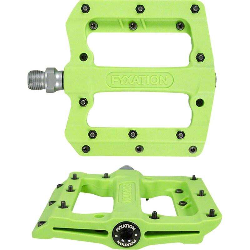 Fyxation Mesa MP Pedals – Platform, Composite/Plastic, 9/16″, Green