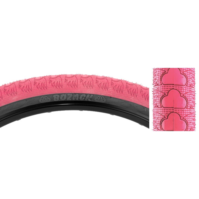 29×2.4 SE Racing Bozack BMX Tire – Pink w/ Black Sidewall