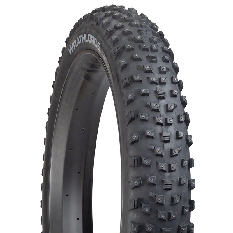 45NRTH Wrathlorde Tire – 26 x 4.2, Tubeless, Folding, Black, 120tpi, 300 XL Concave Carbide Aluminum Studs