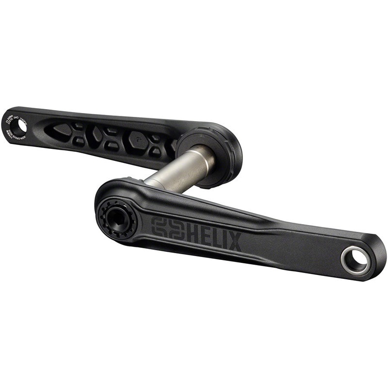 e*thirteen Helix Core Crankset – 165mm, 73mm, 24mm Spindle with e*thirteen P3 Connect Interface, Black