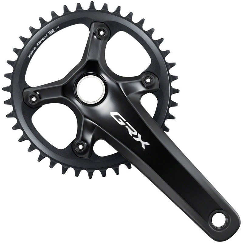 Shimano GRX FC-RX820-1 Crankset – 172.5mm, 12-Speed, 40t, 110 BCD, Hollowtech II, Black