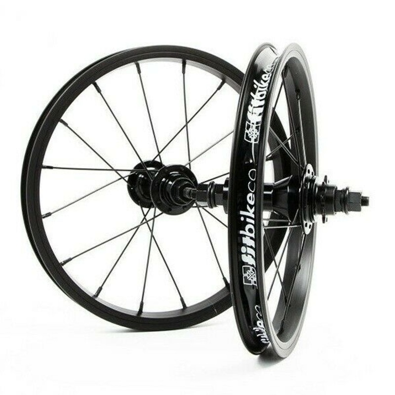 14″ Fit OEM BMX Wheelset – 9t – RHD – Male 3/8″ – Pair – Black