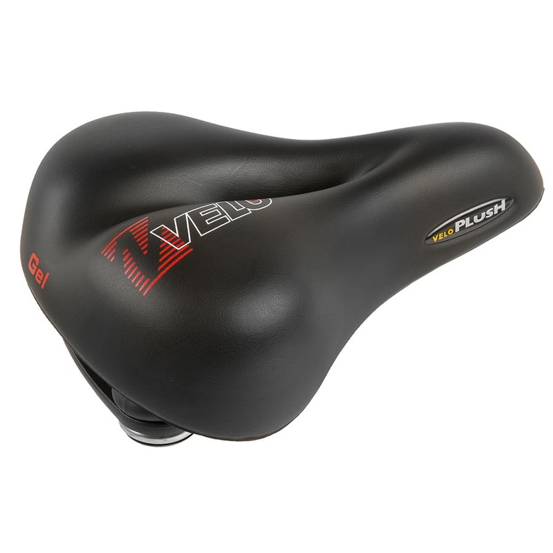 Velo Plush Gel Elasto Saddle 254 x 200mm Black