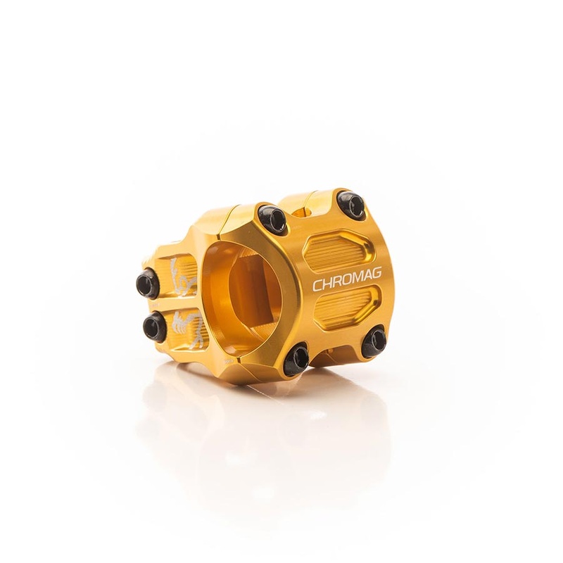 Chromag Riza Stem Diameter: 31.8mm, Length: 45mm, Steerer: 1-1/8”, 0, Gold