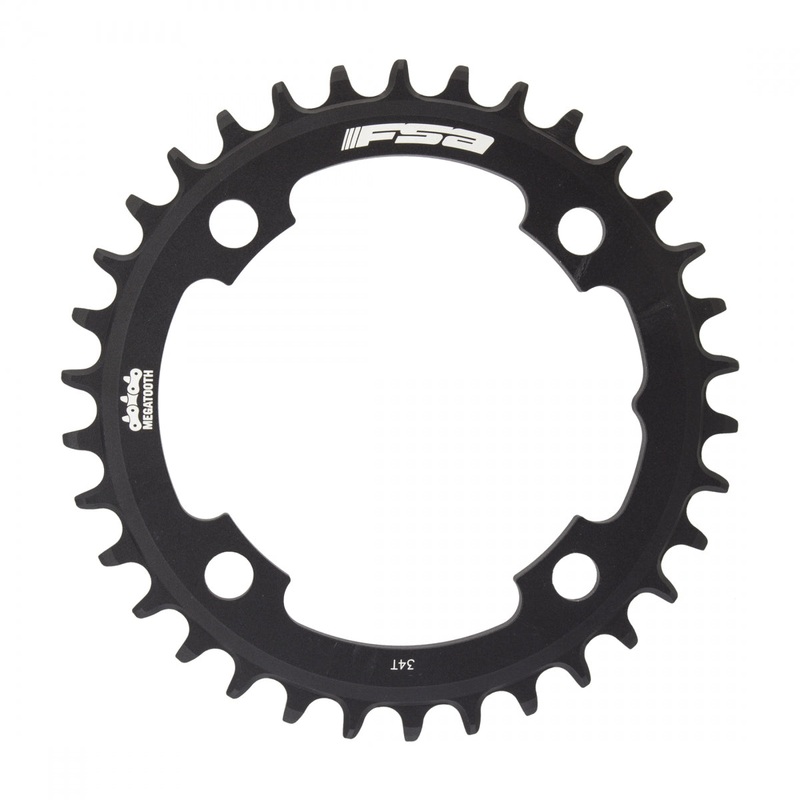 Full Speed Ahead Megatooth Chainring 34T 104 BCD 4-Bolt 1×10/11-Spd Aluminum Blk