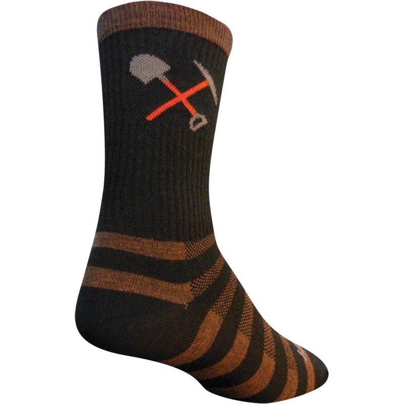 SockGuy Trail Maintenance Wool Socks – 6 inch, Black, Small/Medium
