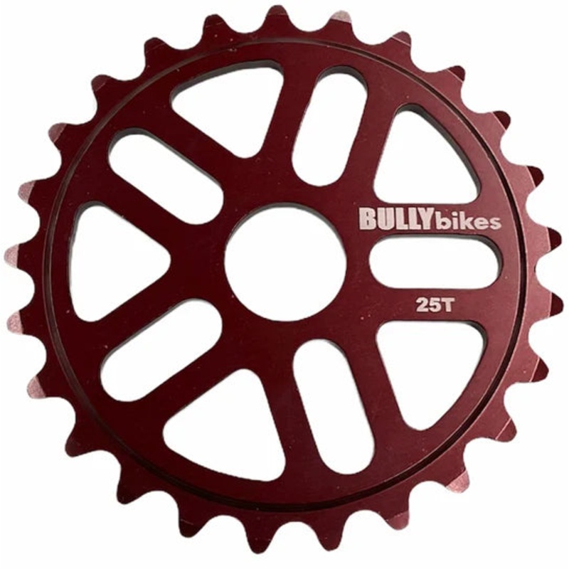 Bully 25t BMX Sprocket Chainwheel – Dark Red – USA Made