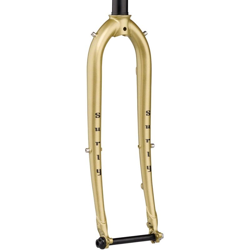 Surly Midnight Special Fork – 650b/700c 12x100mm Thru-Axle 1-1/8″ Straight Steerer Steel 40mm Offset Fools Gold