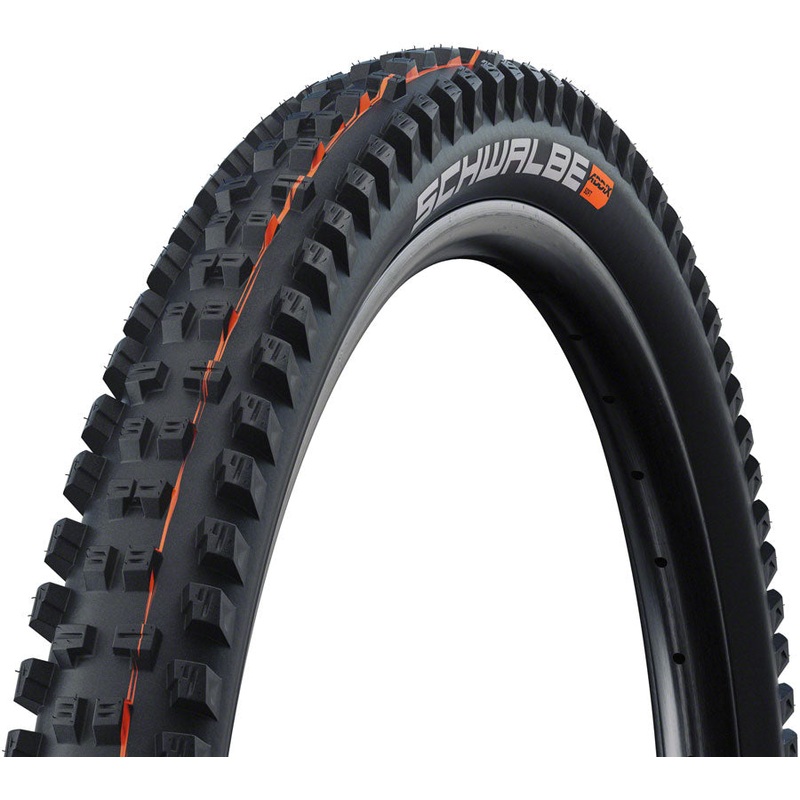 Schwalbe Tacky Chan Tire – 29 x 2.40 Tubeless Folding BLK Evolution Line Super Ground Addix Ultra Soft E-50