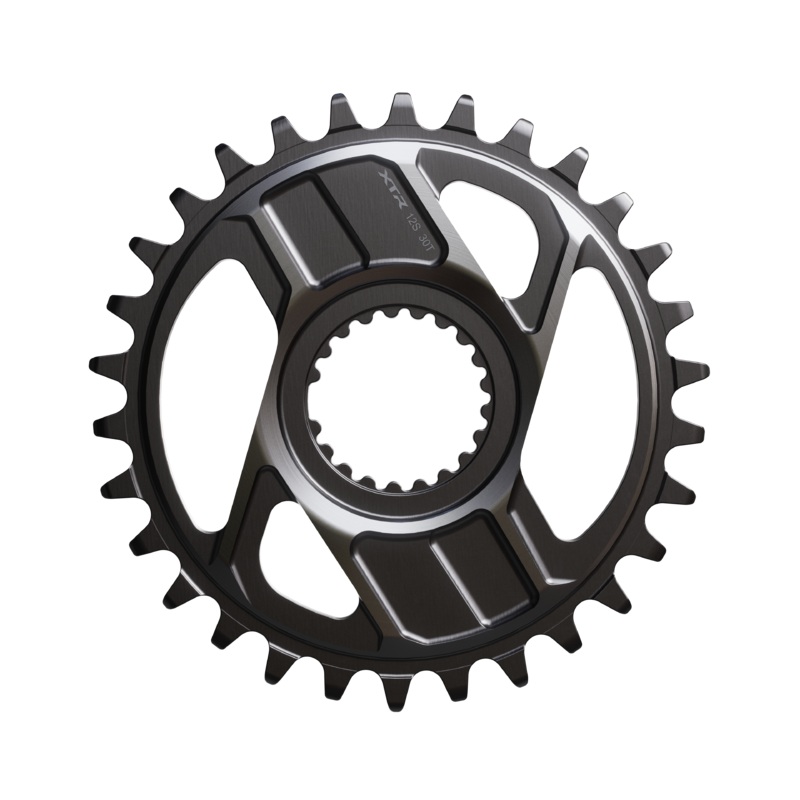Shimano XTR SM-CRM96 1x Direct Mount Chainring – 30t Shimano Direct Mount For 12-Speed HG+ Chain Fits M9200 and M9220 Crank Dark Gray