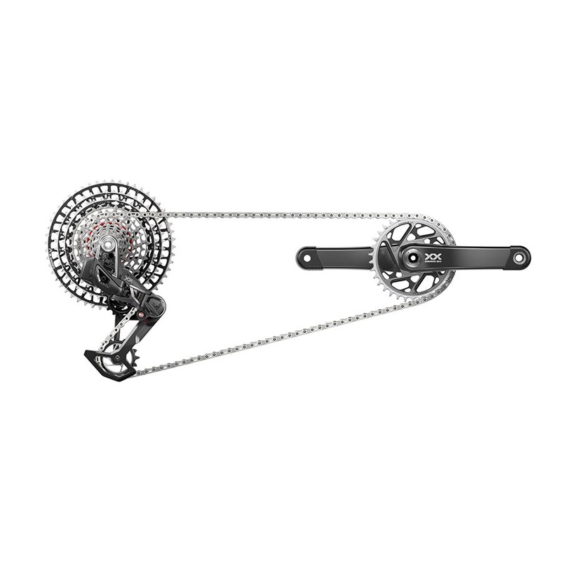 SRAM XX SL T-Type Eagle Transmission Power Meter Group – 165mm 34t Chainring AXS POD Controller 10-52t Cassette Rear Derailleur Chain