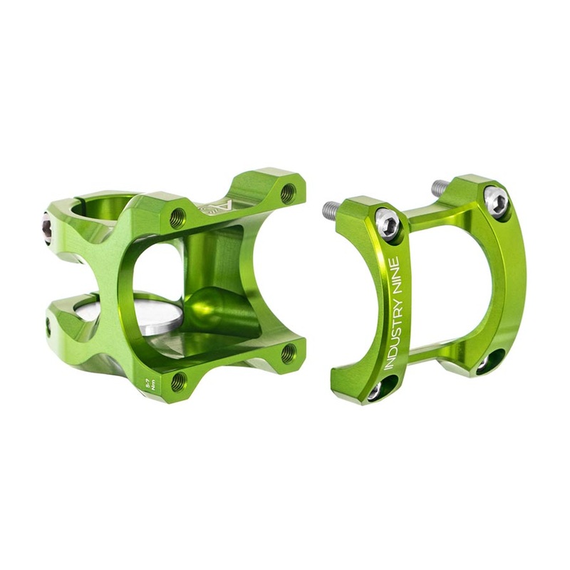 Industry Nine A318 Stem Diameter: 31.8mm Length: 50mm Steerer: 1-1/8 5 Lime Green