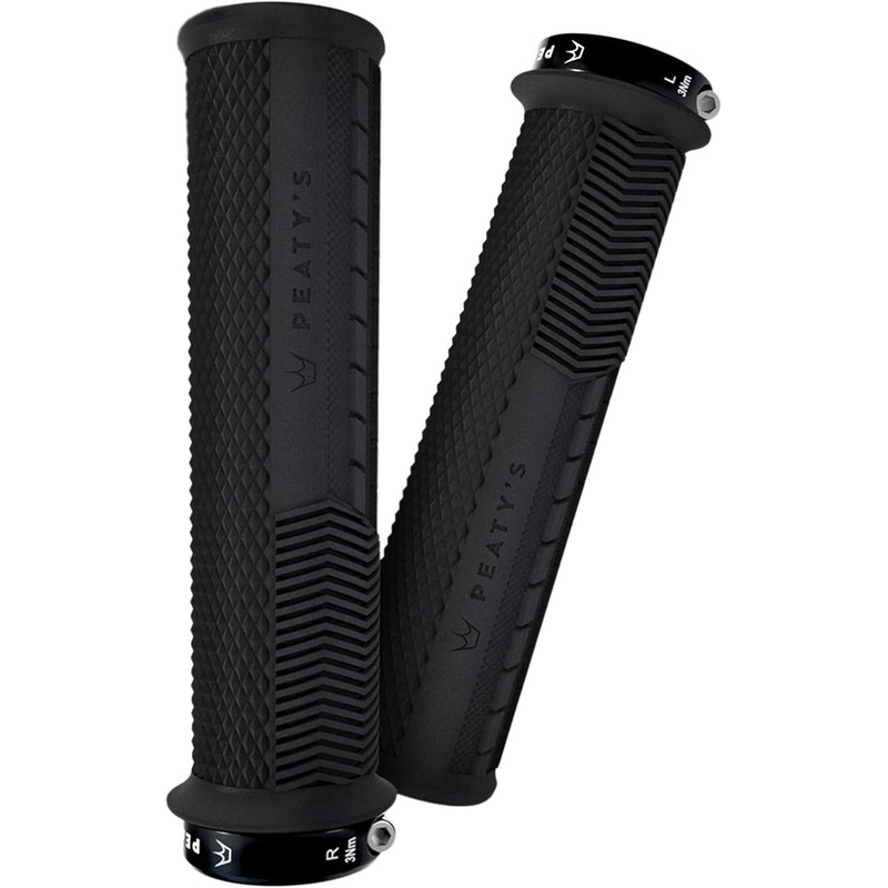 Peaty’s Race Control Knurl Thick Lock-On Grips, Pair, Black