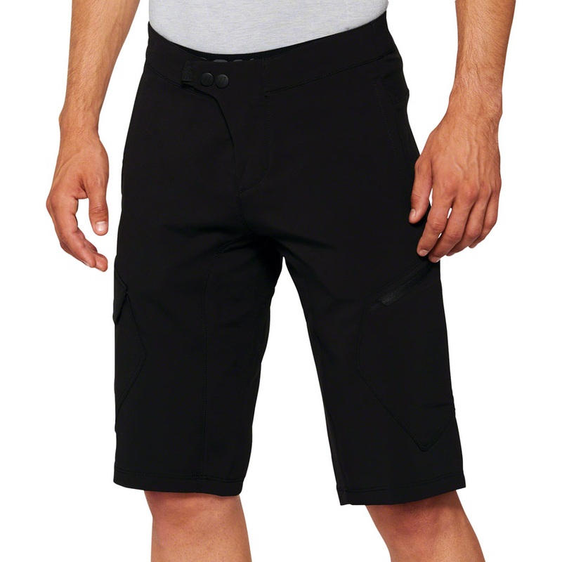100% Ridecamp Shorts with Liner – Black Size 34
