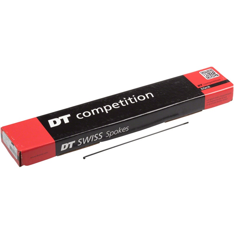 DT Swiss Competition Spoke: 2.0/1.8/2.0mm 187mm J-bend Black Box of 100