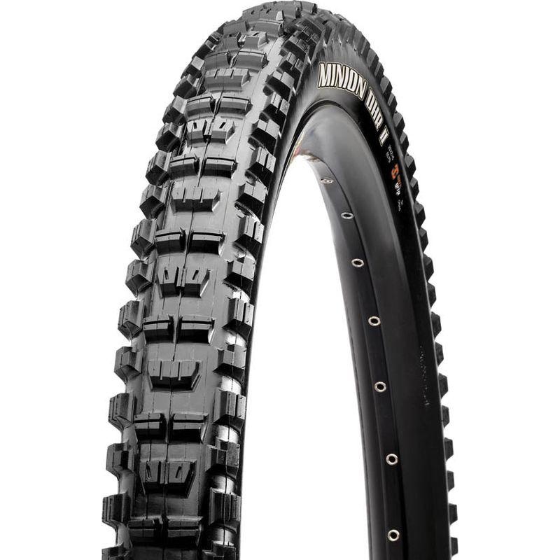 Maxxis Minion DHR II Tire – 24 x 2.3 Tubeless Folding Black Dual EXO