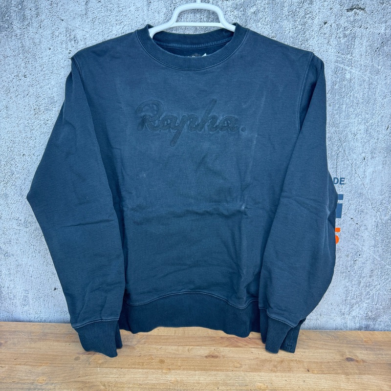 Worn Once! Rapha Logo Men’s Large Chain Stitch Black Long Sleeve Sweatshirt