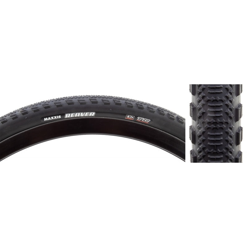Maxxis Reaver Tire – 700 x 45 Tubeless Folding Black Dual EXO