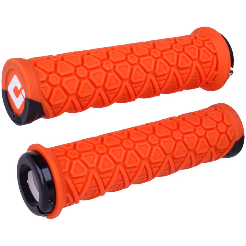 ODI Vanquish Grips – Orange/Black, Lock-On