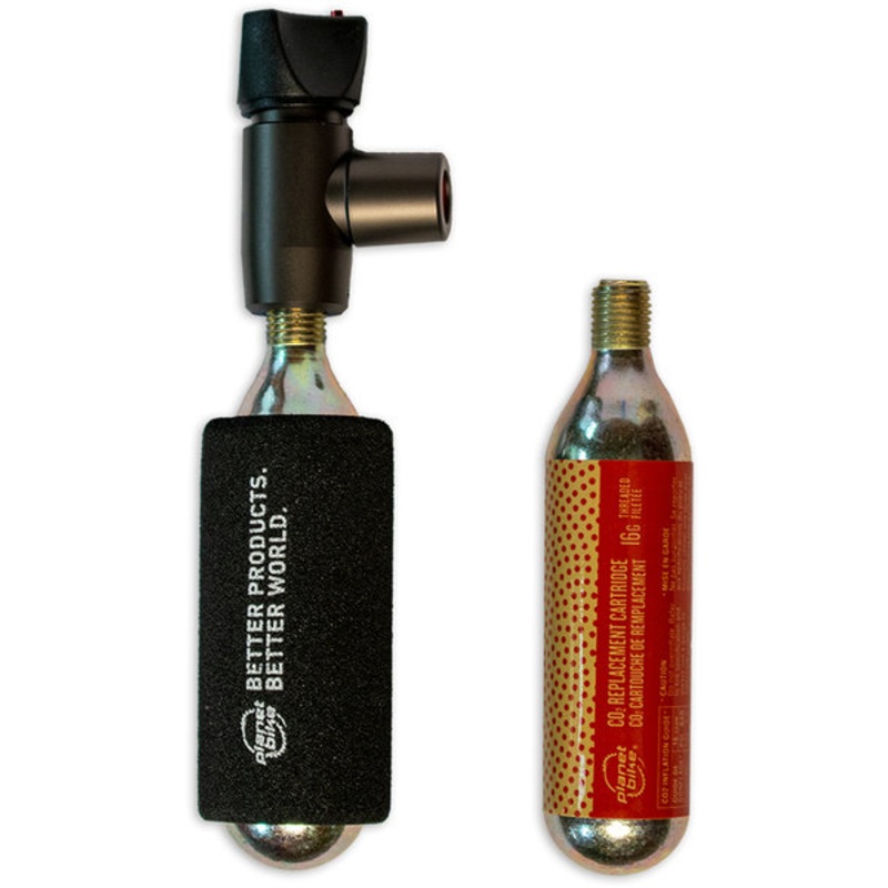 Planet Bike Black Zeppelin CO2 bike tire inflator (w/ 2 16g CO2)