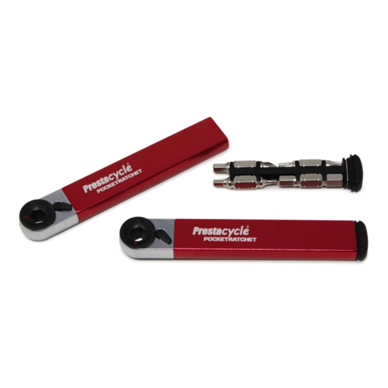 Prestacycle Pocketratchet w/8 Bit Sizes Inside Handle